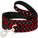 Dog Leash - Checker Black/Gray/2 Red Dog Leashes Buckle-Down   