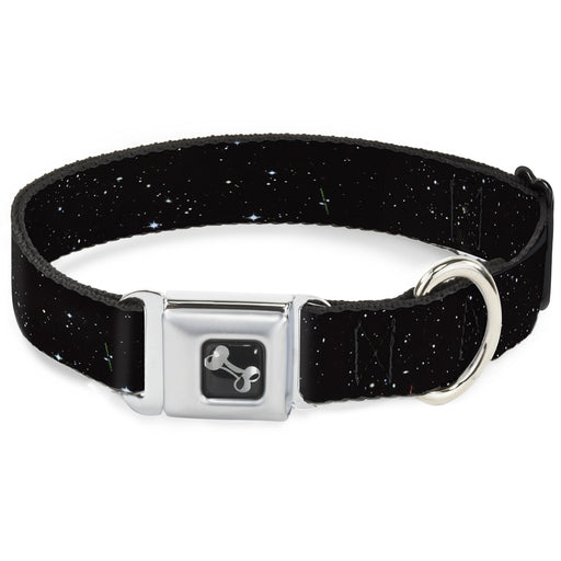 Dog Bone Seatbelt Buckle Collar - Deep Space2 Black/White Seatbelt Buckle Collars Buckle-Down   