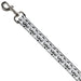 Dog Leash - Anonymous Face CLOSE-UP Repeat White/Black/Gray Dog Leashes Buckle-Down   