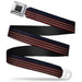 BD Wings Logo CLOSE-UP Full Color Black Silver Seatbelt Belt - United States Flag Stars & Stripes Distressed Webbing Seatbelt Belts Buckle-Down   