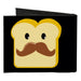 Canvas Bi-Fold Wallet - Peanut Butter w Mustache & Jelly Canvas Bi-Fold Wallets Buckle-Down   