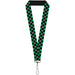 Lanyard - 1.0" - Checker Black Gray 2 Green Lanyards Buckle-Down   