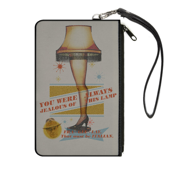 Canvas Zipper Wallet - LARGE - A Christmas Story Lamp Quotes Collage White Canvas Zipper Wallets Warner Bros. Holiday Movies   