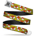 BD Wings Logo CLOSE-UP Full Color Black Silver Seatbelt Belt - Fox Face Scattered Warm Olive Webbing Seatbelt Belts Buckle-Down   