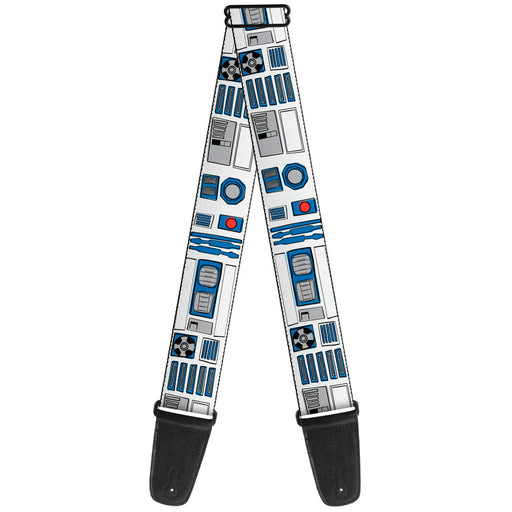 Guitar Strap - Star Wars R2-D2 Bounding Parts4 White Black Blue Gray Red Guitar Straps Star Wars   