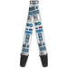 Guitar Strap - Star Wars R2-D2 Bounding Parts4 White Black Blue Gray Red Guitar Straps Star Wars   