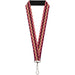 Lanyard - 1.0" - Geometric Weave Tan White Red Blue Lanyards Buckle-Down   