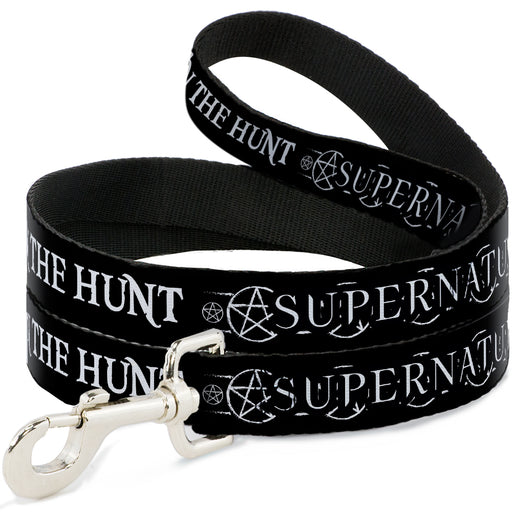 Dog Leash - SUPERNATURAL JOIN THE HUNT Icons Logo/Pentagrams Black/White Dog Leashes Supernatural   