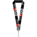 Lanyard - 1.0" - WATCH ME DAB Stars Black Red White Crackle Gray Lanyards Buckle-Down   