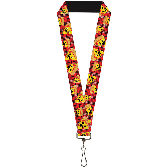 Lanyard - 1.0" - Pizza Man Plaid Red Lanyards Buckle-Down   