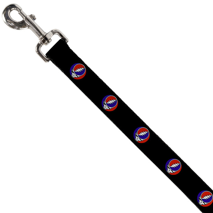 Dog Leash - Steal Your Face Repeat Black/Color Dog Leashes Grateful Dead   