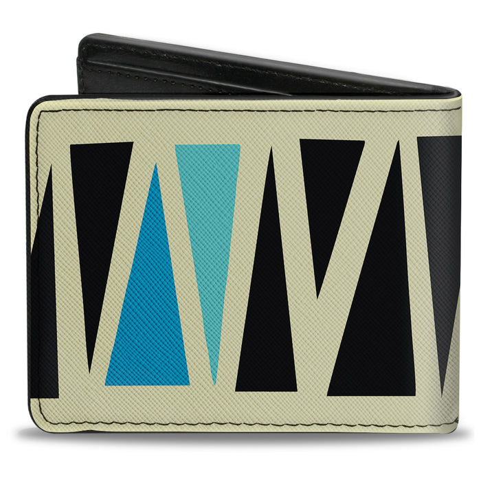 Bi-Fold Wallet - Zig Zag Doodle Cream Black Blues Bi-Fold Wallets Buckle-Down   