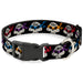 Plastic Clip Collar - TMNT 4-Turtle Road Rebel Skulls Black Plastic Clip Collars Nickelodeon   
