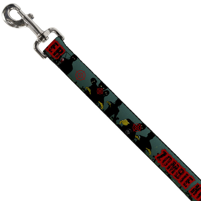 Dog Leash - ZOMBIE KILLER Zombie March Green/Red/Black Dog Leashes Buckle-Down   