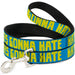 Dog Leash - HATERS GONNA HATE Turquoise/Yellow Dog Leashes Buckle-Down   