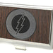 Business Card Holder - SMALL - Flash Logo Marquetry Black Walnut Metal Business Card Holders DC Comics   