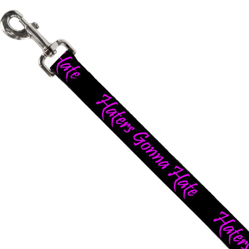 Dog Leash - Haters Gonna Hate w/Gem Black/Fuchsia Dog Leashes Buckle-Down   