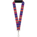 Lanyard - 1.0" - Lines Reds Purples Lanyards Buckle-Down   