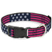 Plastic Clip Collar - Stars & Stripes2 Blue/White/Pink Plastic Clip Collars Buckle-Down   