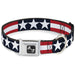 Dog Bone Seatbelt Buckle Collar - Americana Stars & Stripes Seatbelt Buckle Collars Buckle-Down   
