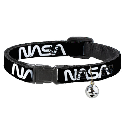 Cat Collar Breakaway - NASA Text Black White Breakaway Cat Collars Buckle-Down   