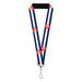 Lanyard - 1.0" - Colorado Flags6 Repeat Blue White Pink Yellow Lanyards Buckle-Down   