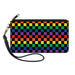 Canvas Zipper Wallet - SMALL - Checker Black Rainbow Multi Color Canvas Zipper Wallets Buckle-Down   