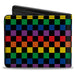 Bi-Fold Wallet - Checker Black Rainbow Multi Color Bi-Fold Wallets Buckle-Down   