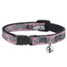 Cat Collar Breakaway - Mustaches Pink Sketch Breakaway Cat Collars Buckle-Down   