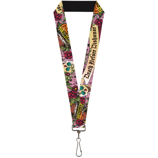 Lanyard - 1.0" - Death Before Dishonor Pink Lanyards Buckle-Down   