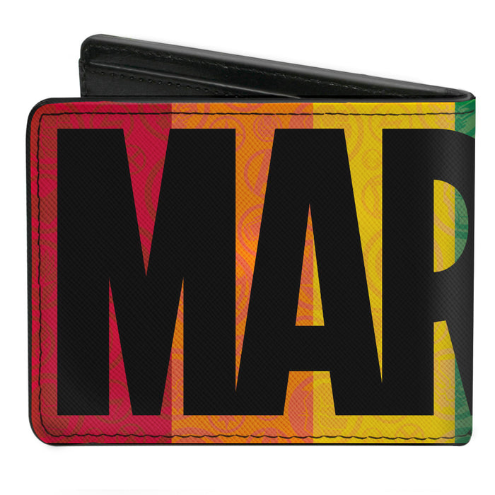 MARVEL UNIVERSE Bi-Fold Wallet - MARVEL Brick Rainbow Black Bi-Fold Wallets Marvel Comics   