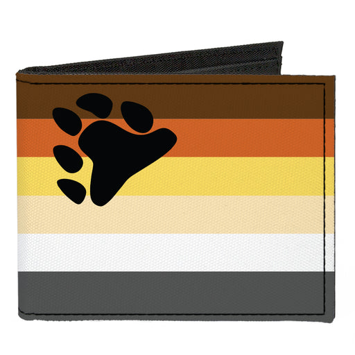 Canvas Bi-Fold Wallet - Flag Bear Pride2 Black Brown Orange Yellow Tan White Gray Black Canvas Bi-Fold Wallets Buckle-Down   