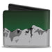 Bi-Fold Wallet - Colorado Mountains Green Grays Bi-Fold Wallets Buckle-Down   