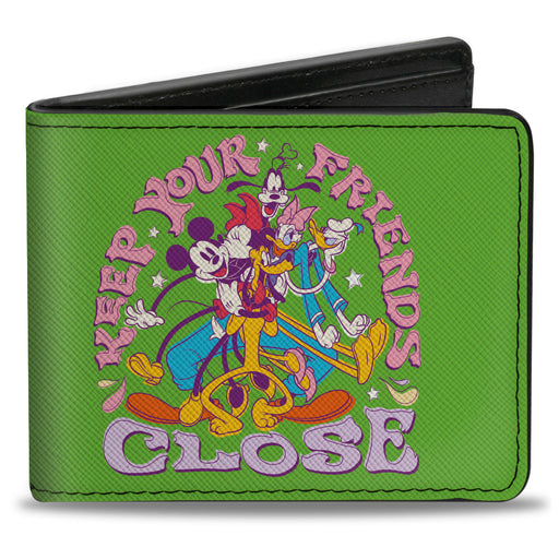 Bi-Fold Wallet - Disney The Sensational Six KEEP YOUR FRIENDS CLOSE Pose Green Bi-Fold Wallets Disney   