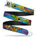 SD Dog Tag Full Color Black Yellow Blue Seatbelt Belt - SCOOBY DOO INC. Group w/Slime Mutant Webbing Seatbelt Belts Scooby Doo   