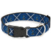 Plastic Clip Collar - Harry Potter Ravenclaw Crest Plaid Blues/Gray Plastic Clip Collars The Wizarding World of Harry Potter   