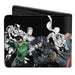 Bi-Fold Wallet - Justice League New 52 5-Superhero Double Action Poses Black White Full Color Bi-Fold Wallets DC Comics   