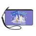Canvas Zipper Wallet - SMALL - FROSTY THE SNOWMAN Skating with Karen COME ON FROSTY! Purple Blues Canvas Zipper Wallets Warner Bros. Holiday Movies   