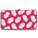 Hinged Wallet - Lilo & Stitch Bounding Lilo Dress Leaves Red White Hinged Wallets Disney   