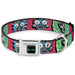 RICK AND MORTY Text Logo Full Color Black/Blue Seatbelt Buckle Collar - Rick and Morty Circuit Faces/Portal Gun Pink Seatbelt Buckle Collars Rick and Morty   