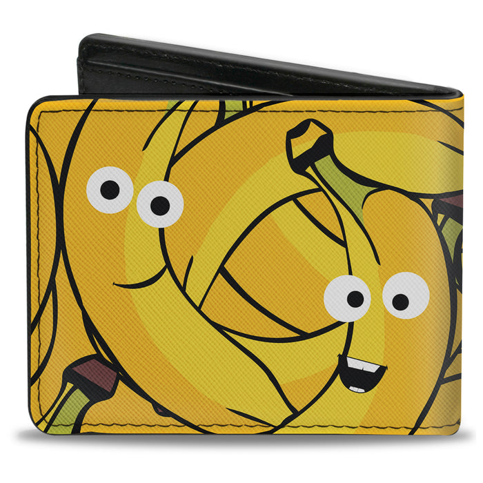 Bi-Fold Wallet - Bananas Stacked Cartoon Yellows Bi-Fold Wallets Buckle-Down   