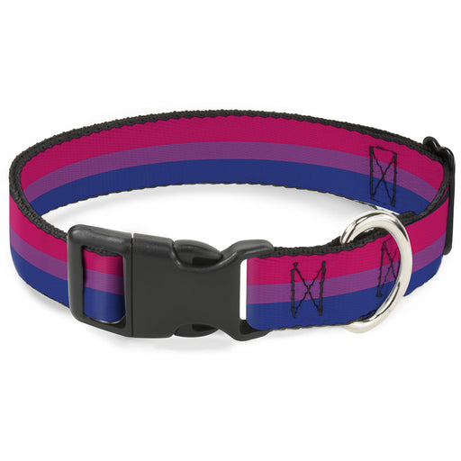 Plastic Clip Collar - Flag Bisexual Pink/Purple/Blue Plastic Clip Collars Buckle-Down   