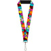 Lanyard - 1.0" - Stained Glass Mosaic2 Multi Color Navy Lanyards Buckle-Down   