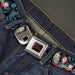 HOCUS POCUS Logo Full Color Black/Red Seatbelt Belt - Hocus Pocus Sanderson Sisters Group Pose Black/Blues Webbing Seatbelt Belts Disney   