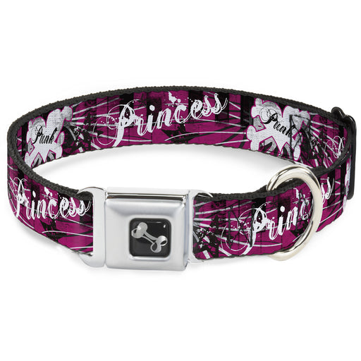 Dog Bone Seatbelt Buckle Collar - Punk Princess w/Piano Keys Seatbelt Buckle Collars Buckle-Down   