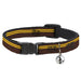 Cat Collar Breakaway - Racing Stripe Brown Gold Breakaway Cat Collars Buckle-Down   