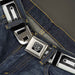 BD Wings Logo CLOSE-UP Full Color Black Silver Seatbelt Belt - DC Cassette Tape Webbing Seatbelt Belts Buckle-Down   