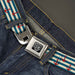 BD Wings Logo CLOSE-UP Full Color Black Silver Seatbelt Belt - Anchors w/Stripes White/Blue/Red Webbing Seatbelt Belts Buckle-Down   