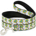Dog Leash - Fist Pump White/Yellow Dog Leashes Buckle-Down   