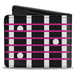 Bi-Fold Wallet - Guitar Neck Black White Pink Bi-Fold Wallets Buckle-Down   